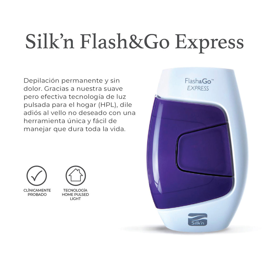 Depiladora de luz pulsada – Flash & Go Pro Silkn - Pulsaciones Ilimita